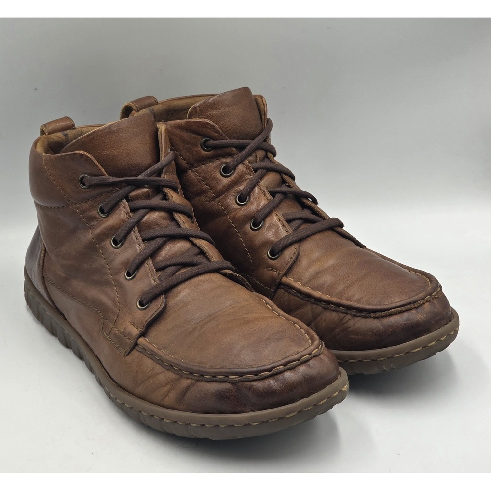 Børn Gilden Moc Toe Leather Chukka Boots Mens 10 M/W H59406 Brown